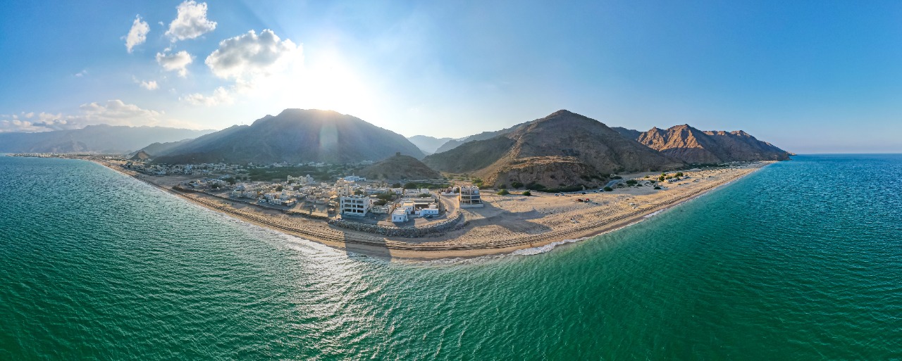Panoramic view of Sifa on the coast of Oman